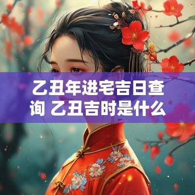 乙丑年进宅吉日查询 乙丑吉时是什么时间