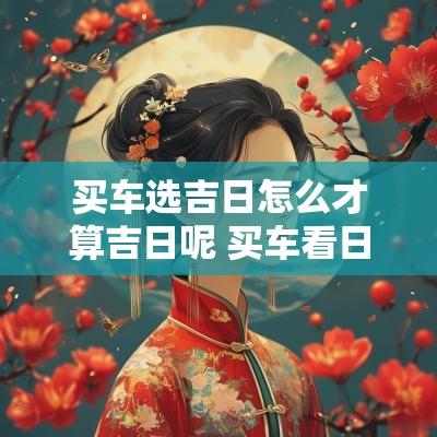 买车选吉日怎么才算吉日呢 买车看日子选吉日叫什么