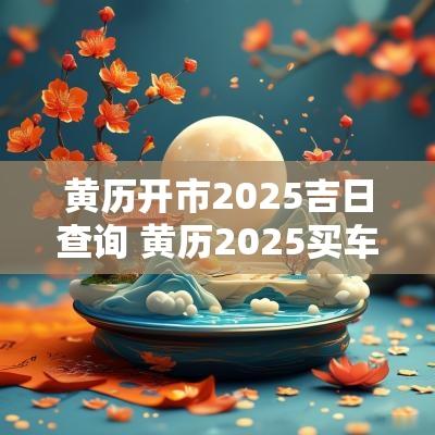 黄历开市2025吉日查询 黄历2025买车吉日查询