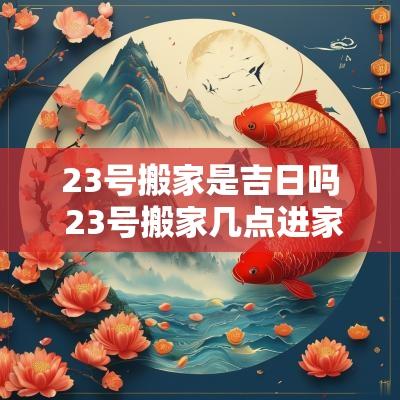 23号搬家是吉日吗 23号搬家几点进家门好