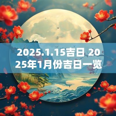 2025.1.15吉日 2025年1月份吉日一览表