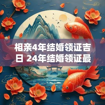 相亲4年结婚领证吉日 24年结婚领证最佳时间