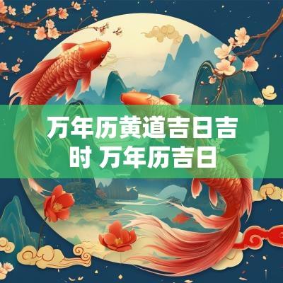 万年历黄道吉日吉时 万年历吉日
