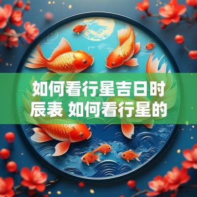 如何看行星吉日时辰表 如何看行星的运势