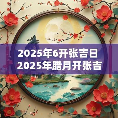 2025年6开张吉日 2025年腊月开张吉日