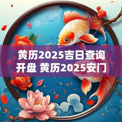黄历2025吉日查询开盘 黄历2025安门吉日查询