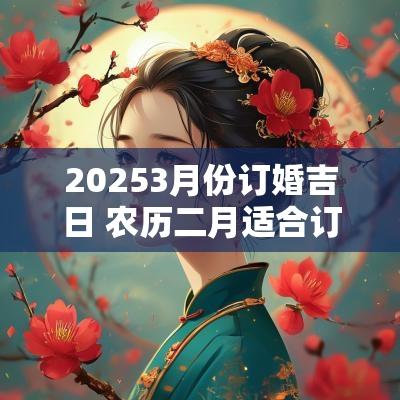20253月份订婚吉日 农历二月适合订婚的吉日