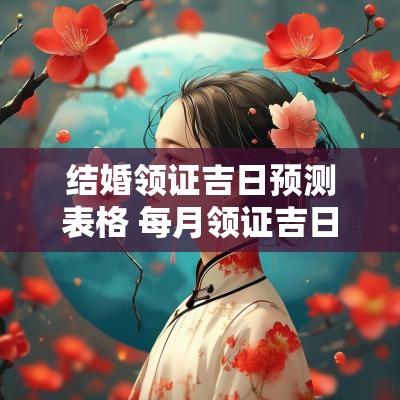 结婚领证吉日预测表格 每月领证吉日有哪些日
