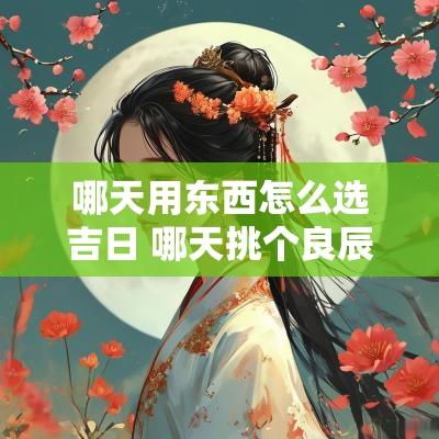 哪天用东西怎么选吉日 哪天挑个良辰吉日