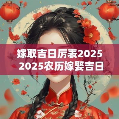 嫁取吉日厉表2025 2025农历嫁娶吉日查询