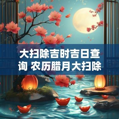大扫除吉时吉日查询 农历腊月大扫除吉日