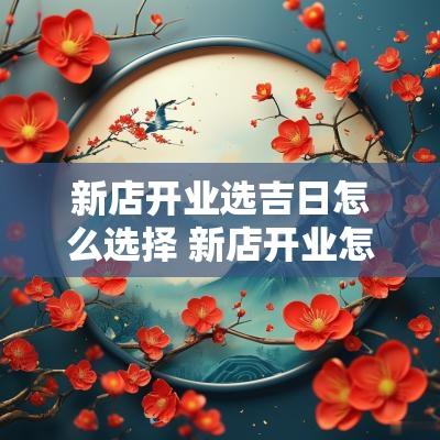 新店开业选吉日怎么选择 新店开业怎么选日子