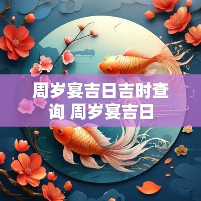 周岁宴吉日吉时查询 周岁宴吉日