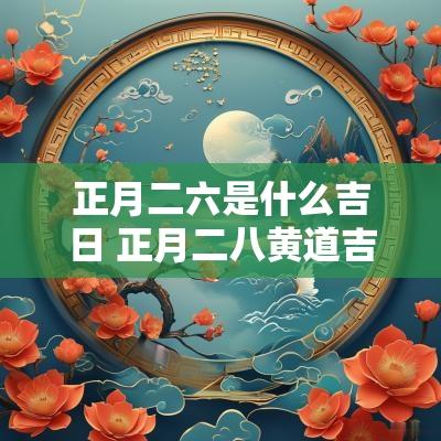 正月二六是什么吉日 正月二八黄道吉日