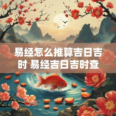 易经怎么推算吉日吉时 易经吉日吉时查询表大全