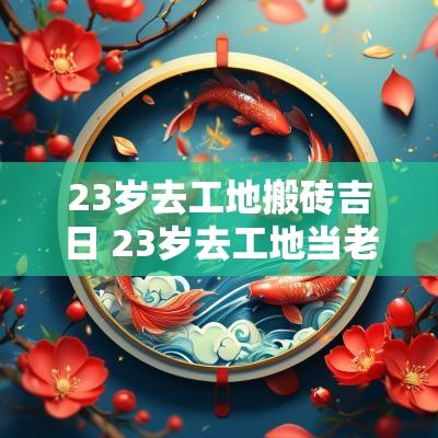 23岁去工地搬砖吉日 23岁去工地当老板