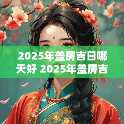2025年盖房吉日哪天好 2025年盖房吉日一览表
