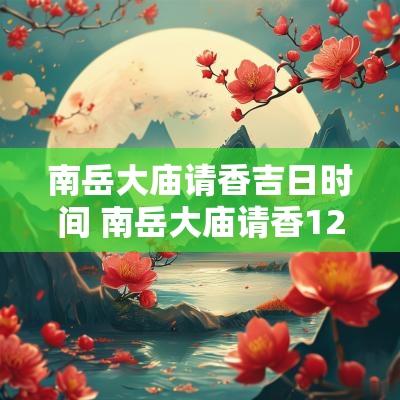 南岳大庙请香吉日时间 南岳大庙请香12点详细攻略
