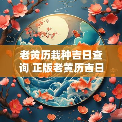 老黄历栽种吉日查询 正版老黄历吉日吉时