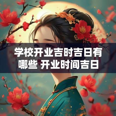学校开业吉时吉日有哪些 开业时间吉日吉时一览表
