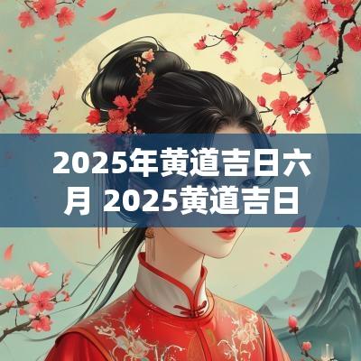 2025年黄道吉日六月 2025黄道吉日