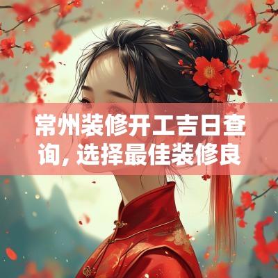 常州装修开工吉日查询, 选择最佳装修良辰吉日