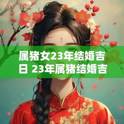 属猪女23年结婚吉日 23年属猪结婚吉日