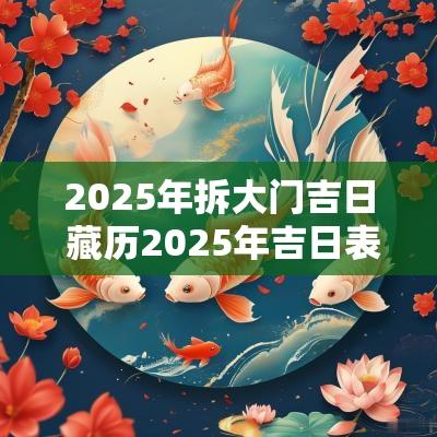 2025年拆大门吉日 藏历2025年吉日表