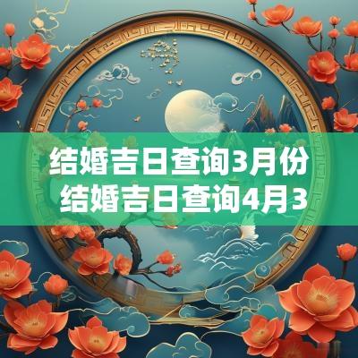 结婚吉日查询3月份 结婚吉日查询4月3日