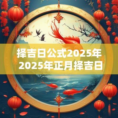 择吉日公式2025年 2025年正月择吉日