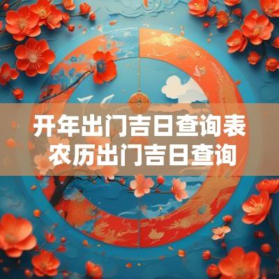 开年出门吉日查询表 农历出门吉日查询表格