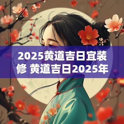2025黄道吉日宜装修 黄道吉日2025年1月装修吉日