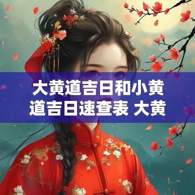 大黄道吉日和小黄道吉日速查表 大黄道吉日和小黄道吉日的区别