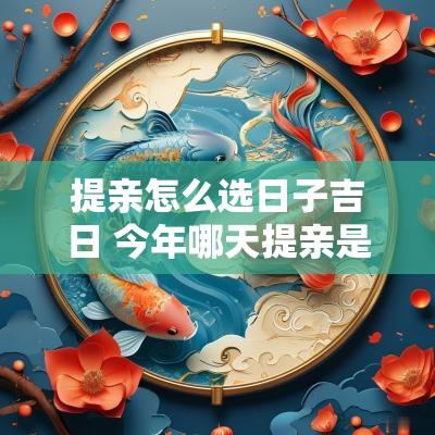 提亲怎么选日子吉日 今年哪天提亲是吉日