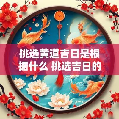 挑选黄道吉日是根据什么 挑选吉日的方法