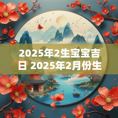 2025年2生宝宝吉日 2025年2月份生孩子黄道吉日
