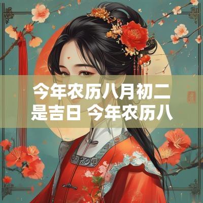 今年农历八月初二是吉日 今年农历八月初二是吉日吗