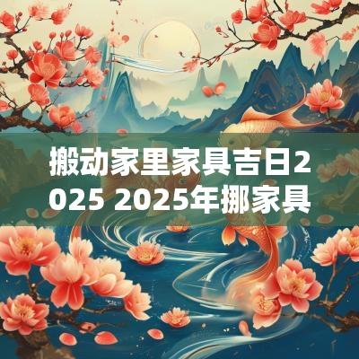 搬动家里家具吉日2025 2025年挪家具吉日