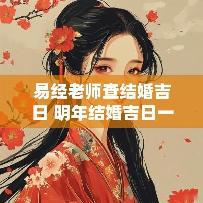 易经老师查结婚吉日 明年结婚吉日一览表