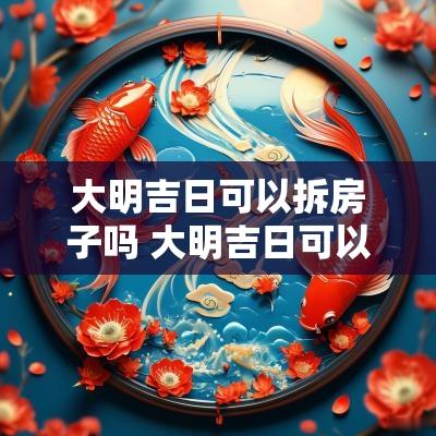 大明吉日可以拆房子吗 大明吉日可以搬家吗