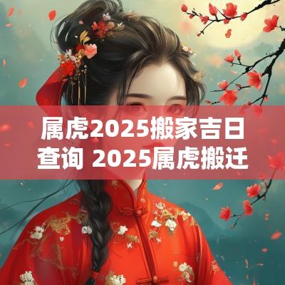 属虎2025搬家吉日查询 2025属虎搬迁吉日查询
