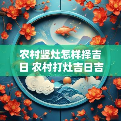 农村竖灶怎样择吉日 农村打灶吉日吉时