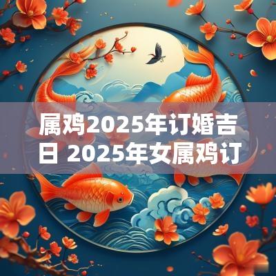 属鸡2025年订婚吉日 2025年女属鸡订婚吉日