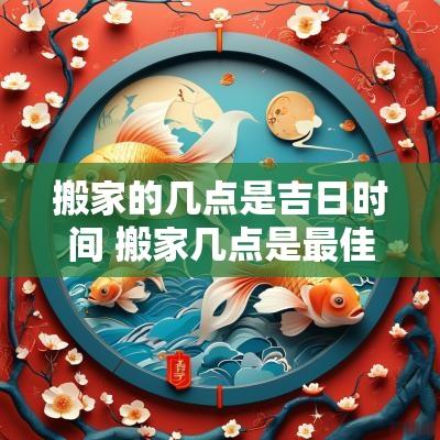搬家的几点是吉日时间 搬家几点是最佳时间