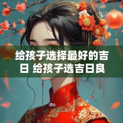 给孩子选择最好的吉日 给孩子选吉日良辰会旺父母么
