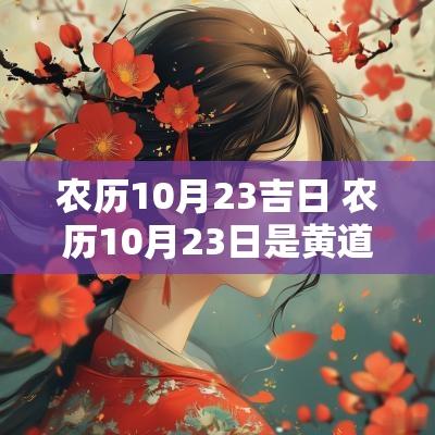 农历10月23吉日 农历10月23日是黄道吉日