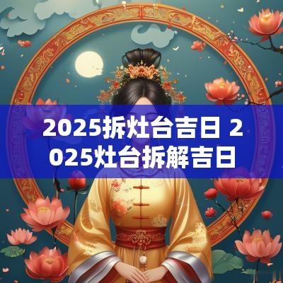 2025拆灶台吉日 2025灶台拆解吉日