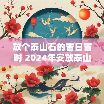 放个泰山石的吉日吉时 2025年安放泰山石的吉日吉时