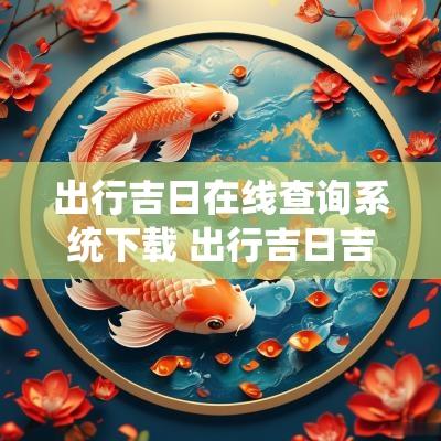 出行吉日在线查询系统下载 出行吉日吉时查询