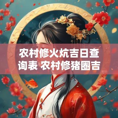农村修火炕吉日查询表 农村修猪圈吉日查询